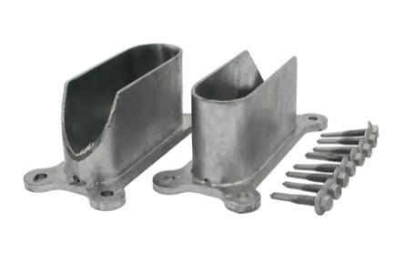 Cattle Rail End Bracket - Flat Post